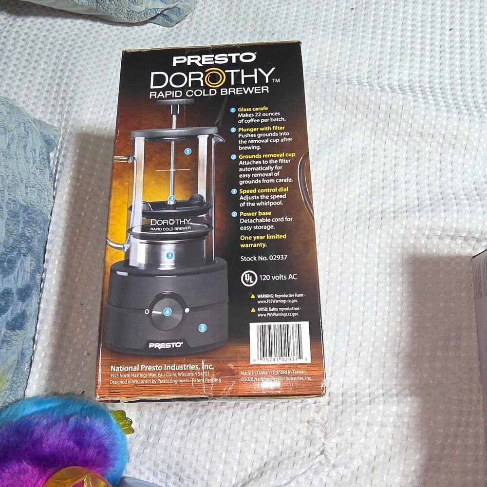 PRESTO NWT DOROTHY RAPID COLD BREW COFFEE - Picture 2 of 4